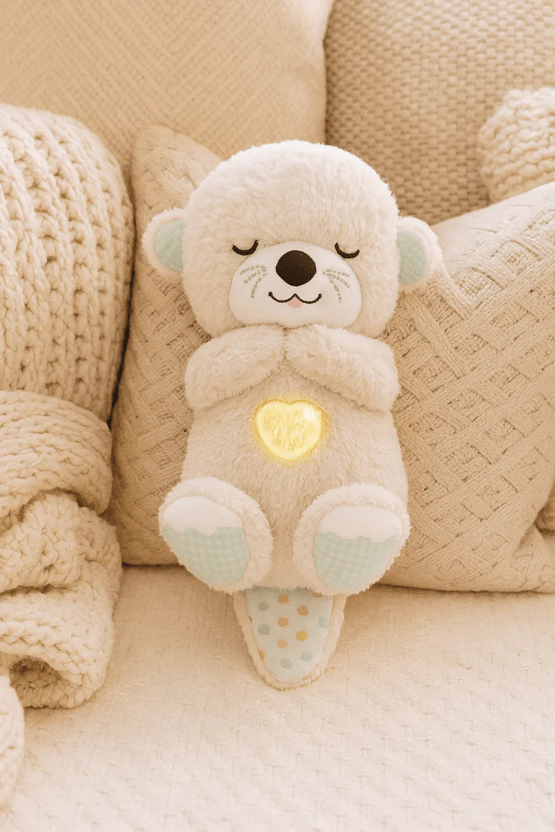 Heartbeat & Light-Up Belly Bear for Babies – Soothing Sleep Plush Toy (25cm)