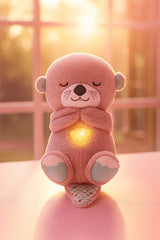 Heartbeat & Light-Up Belly Bear for Babies – Soothing Sleep Plush Toy (25cm)